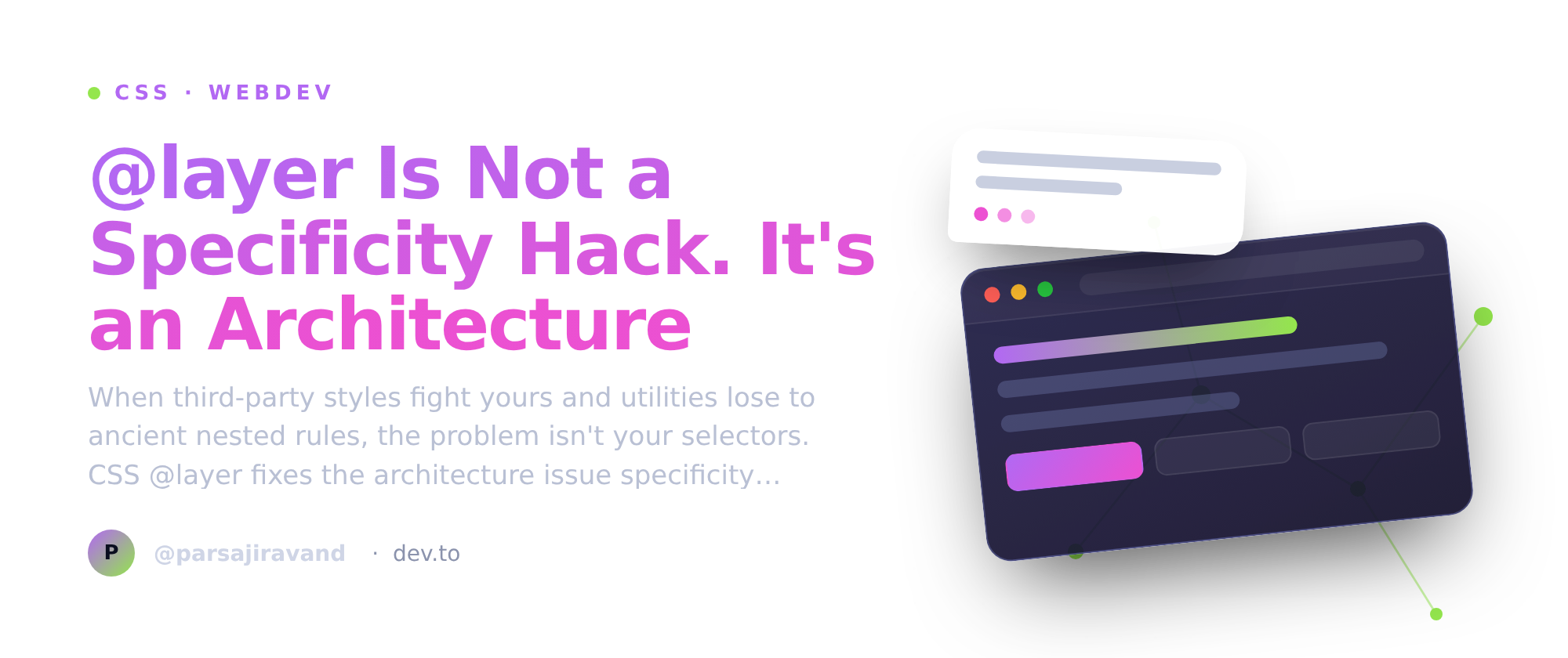 You reached for !important again. @layer is the real fix.