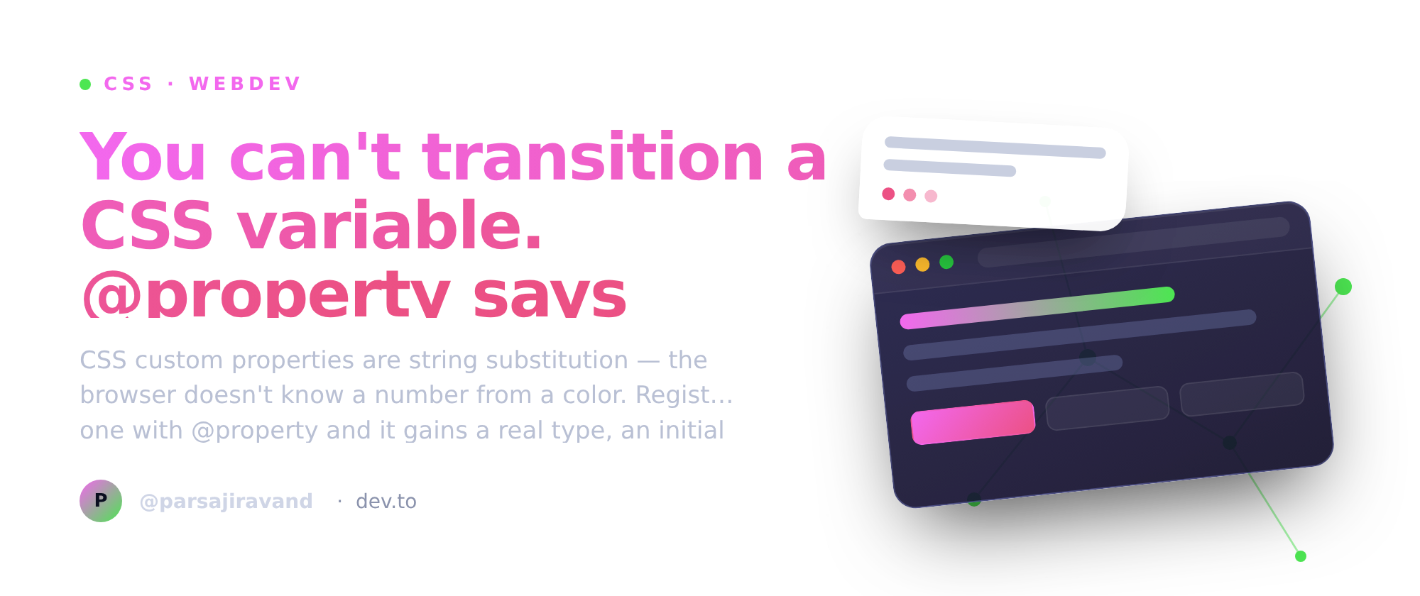@property — give a CSS variable a type