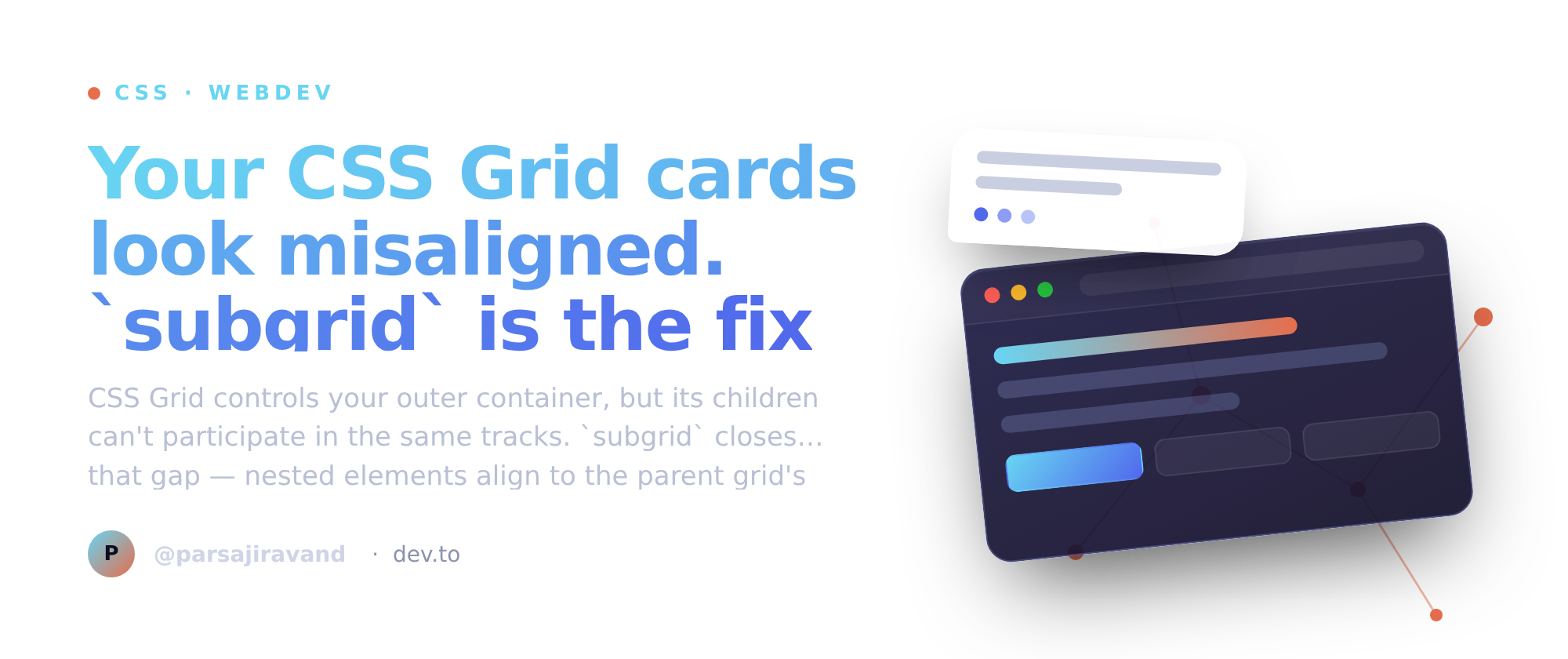 subgrid — snap the card footers onto one line