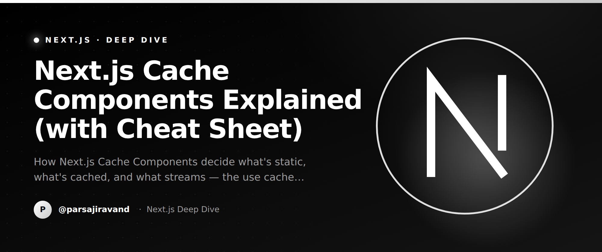 Next.js Cache Components Explained (with Cheat Sheet)