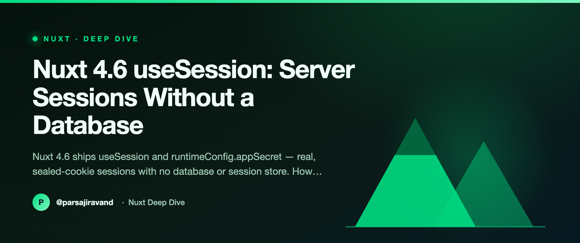 Nuxt 4.6 useSession: Server Sessions Without a Database