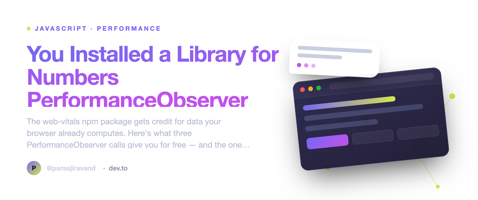 You Installed a Library for Numbers PerformanceObserver Already Has.