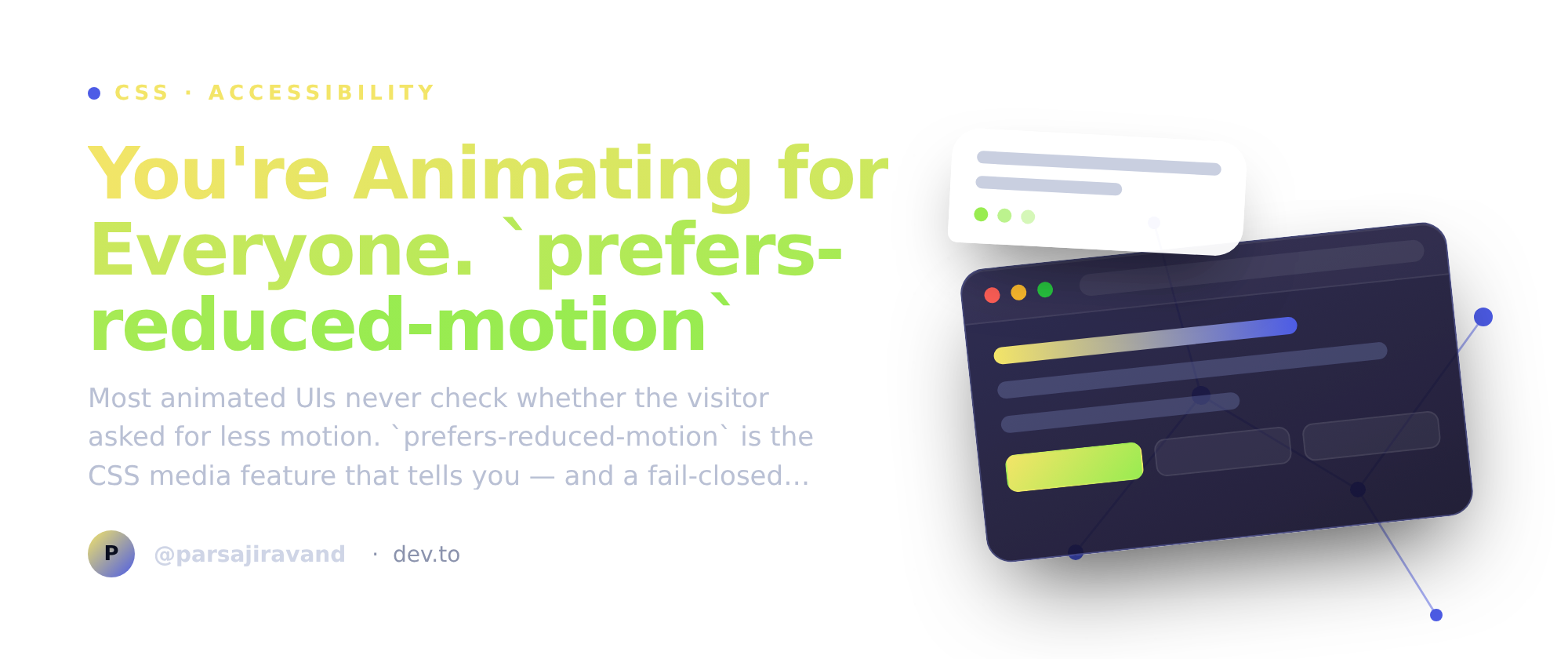 You're Animating for Everyone. `prefers-reduced-motion` Fixes That.