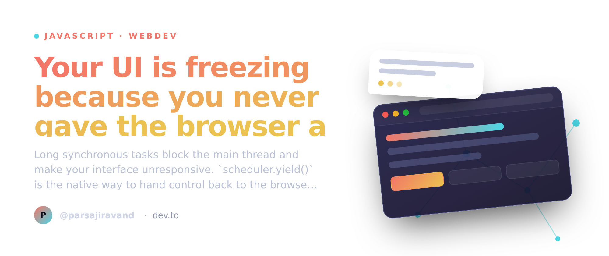 scheduler.yield() — stop freezing the main thread