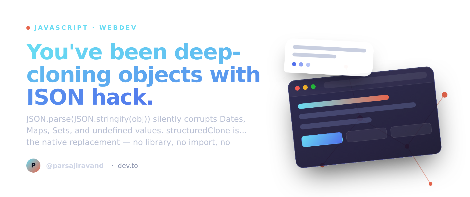 structuredClone vs spread vs JSON — deep clone playground