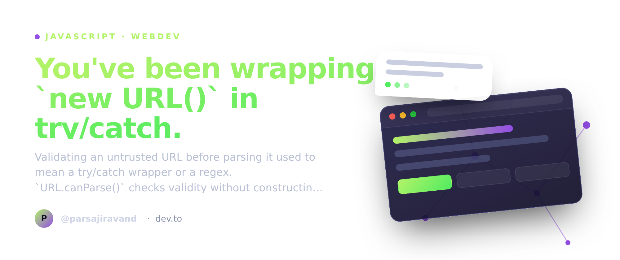 URL.parse() vs new URL() — safe URL parsing